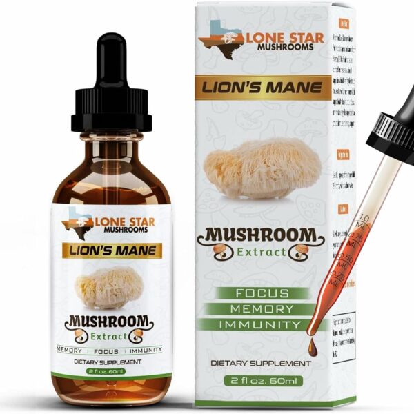 Lions Mane Mushroom Extract 2oz/60ml Liquid